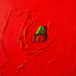Ian Bertolucci – Cherry – oil and acrylic on canvas 60x60x4.5 cm II